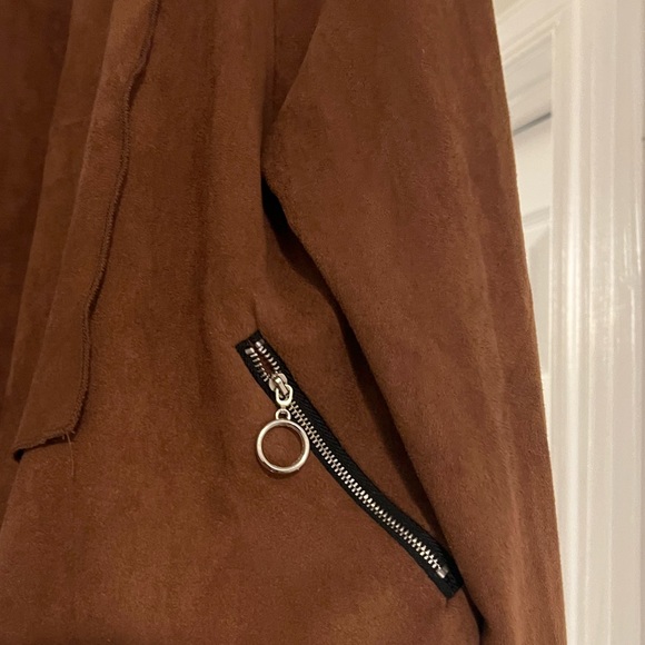 Suede Jacket, Brown. Size small. - Picture 3 of 3